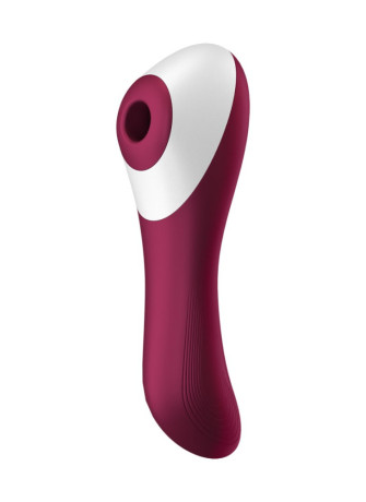 2 en 1 Vibromasseur et stimulateur de clitoris USB rouge Dual Crush Satisfyer - CC597786